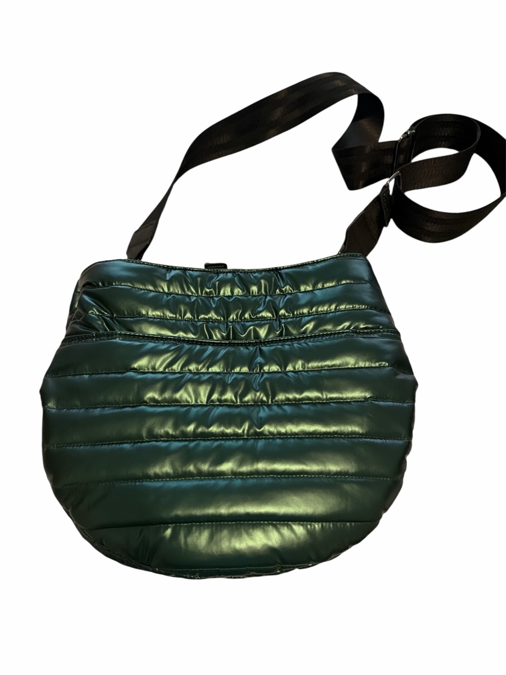 NWOT THINK ROLYN Quilted Puffer Crossbody Bag in Dark Green